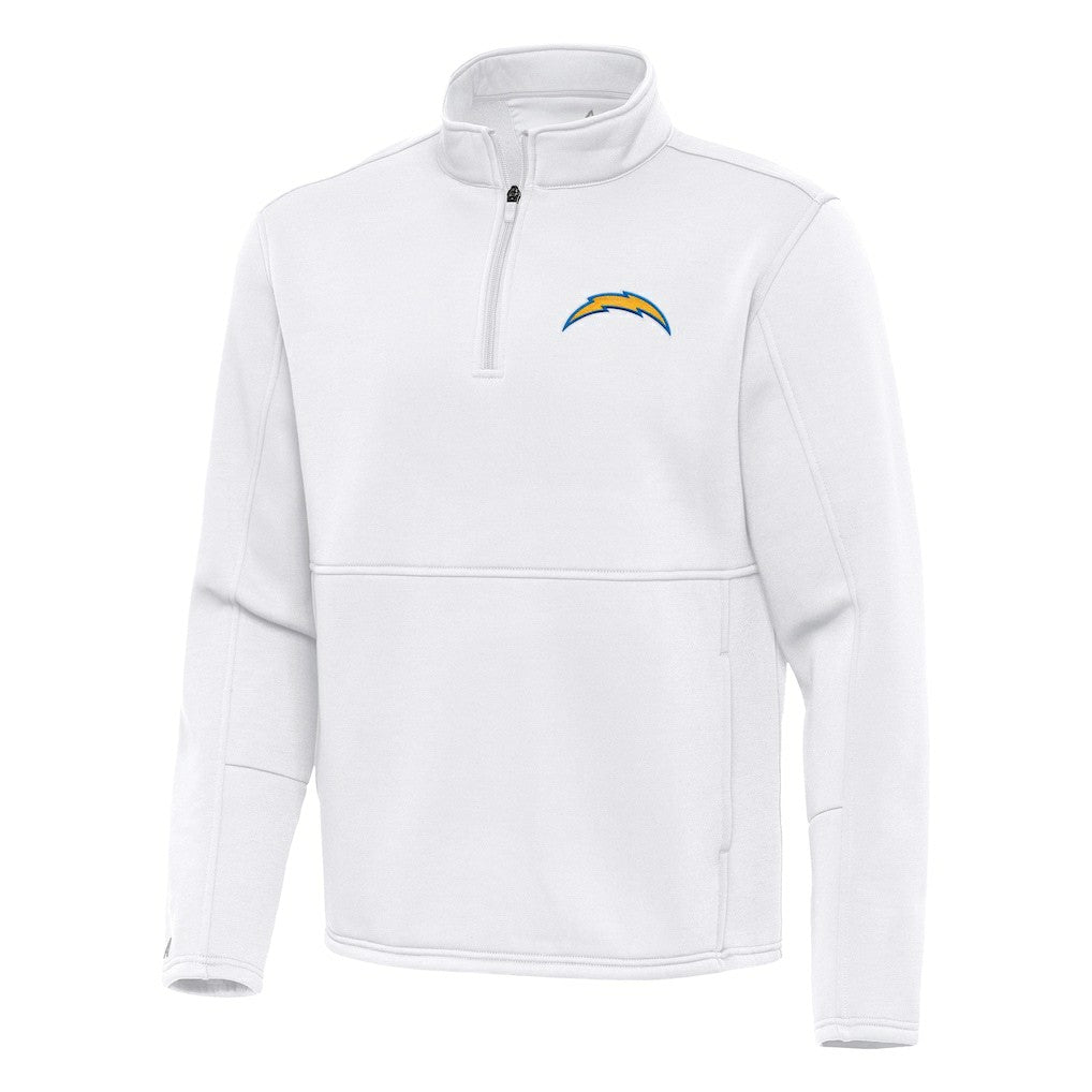 Los Angeles Chargers Antigua Twist Quarter-Zip Pullover Jacket - White Pullover