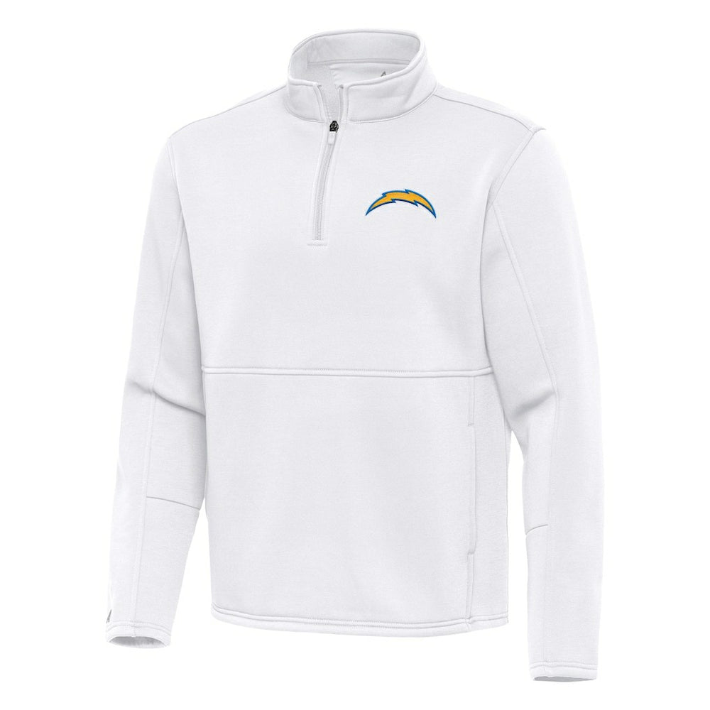 Los Angeles Chargers Antigua Twist Quarter-Zip Pullover Jacket - White Pullover