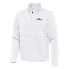Los Angeles Chargers Antigua Twist Quarter-Zip Pullover Jacket - White Pullover