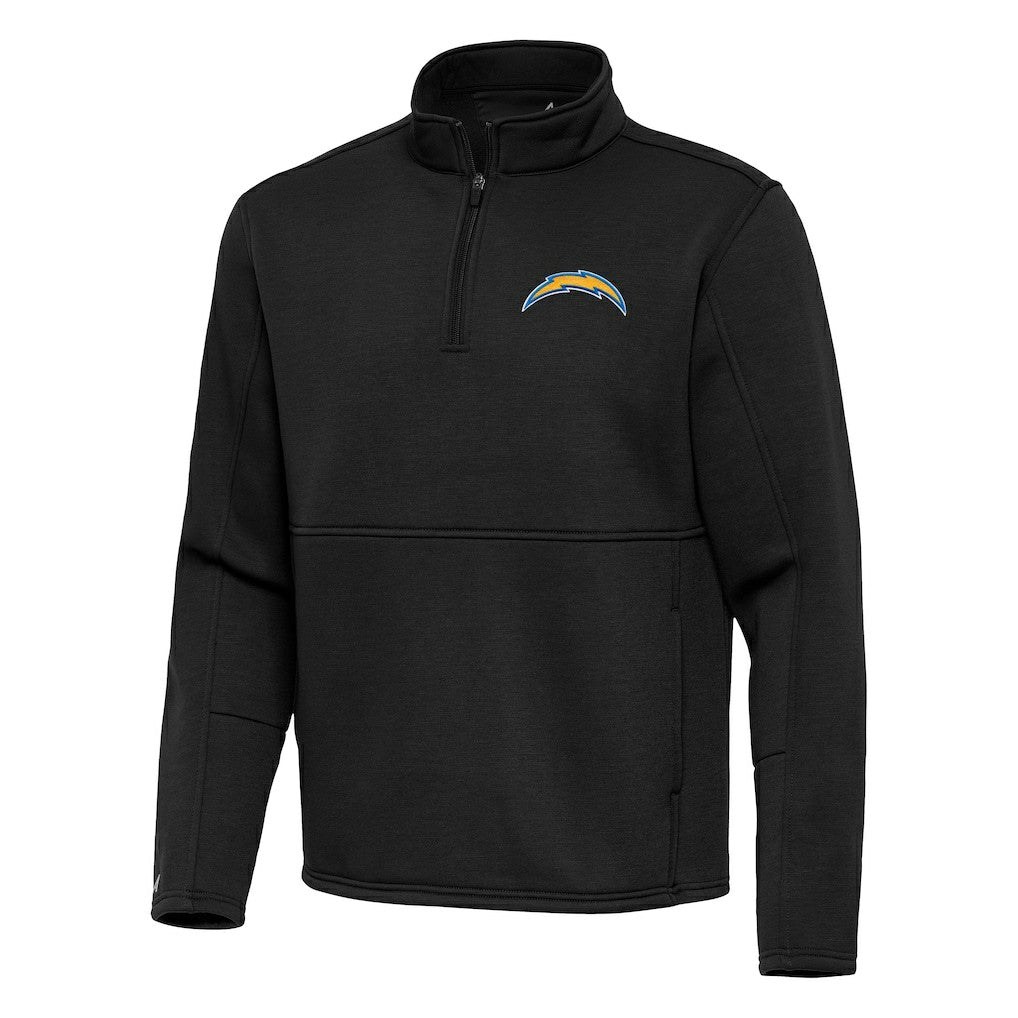 Los Angeles Chargers Antigua Twist Quarter-Zip Pullover Jacket - Black Pullover