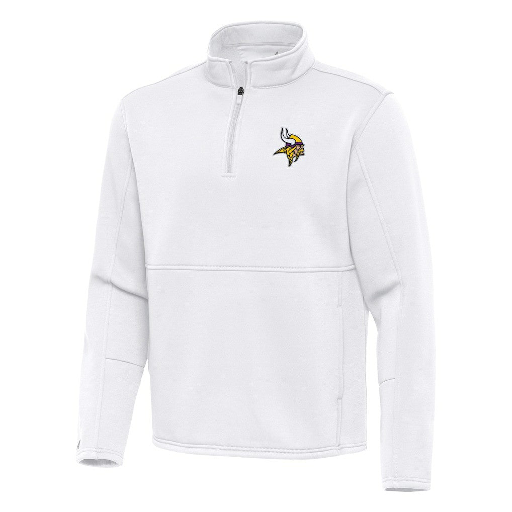 Minnesota Vikings Antigua Twist Quarter-Zip Pullover Jacket - White Pullover