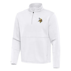 Minnesota Vikings Antigua Twist Quarter-Zip Pullover Jacket - White Pullover