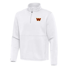 Washington Commanders Antigua Twist Quarter-Zip Pullover Jacket - White Pullover