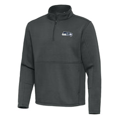 Seattle Seahawks Antigua Twist Quarter-Zip Pullover Jacket - Pewter Pullover