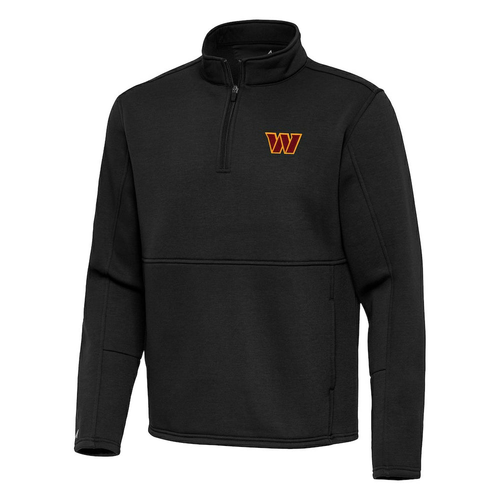 Washington Commanders Antigua Twist Quarter-Zip Pullover Jacket - Black Pullover
