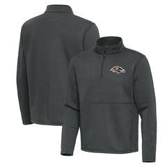 Baltimore Ravens Antigua Twist Quarter-Zip Pullover Jacket - Pewter Pullover