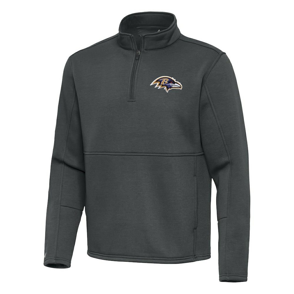 Baltimore Ravens Antigua Twist Quarter-Zip Pullover Jacket - Pewter Pullover