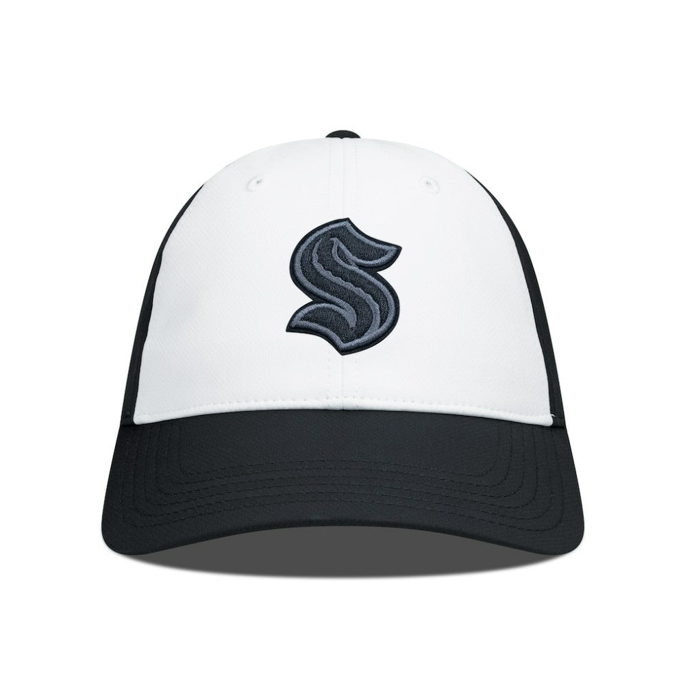 Seattle Kraken Levelwear Endure Nightfall Blackout Patch Unstructured Flex Hat - Black/White | US 202263118