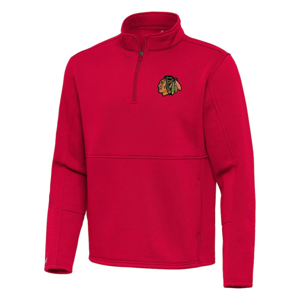 Chicago Blackhawks Antigua Twist Quarter-Zip Pullover Jacket - Red | US 202264692