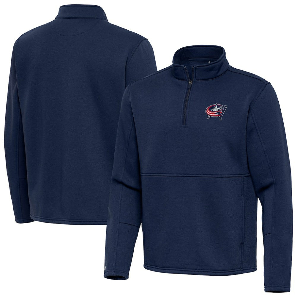Columbus Blue Jackets Antigua Twist Quarter-Zip Pullover Jacket - Navy | US 202264698