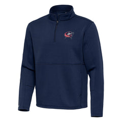 Columbus Blue Jackets Antigua Twist Quarter-Zip Pullover Jacket - Navy | US 202264698