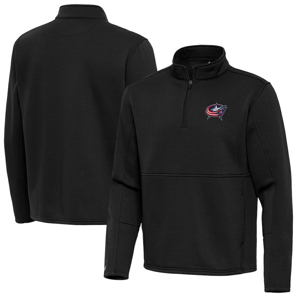 Columbus Blue Jackets Antigua Twist Quarter-Zip Pullover Jacket - Black | US 202264699