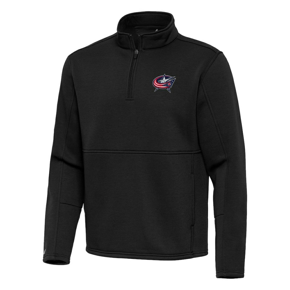 Columbus Blue Jackets Antigua Twist Quarter-Zip Pullover Jacket - Black | US 202264699