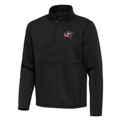 Columbus Blue Jackets Antigua Twist Quarter-Zip Pullover Jacket - Black | US 202264699