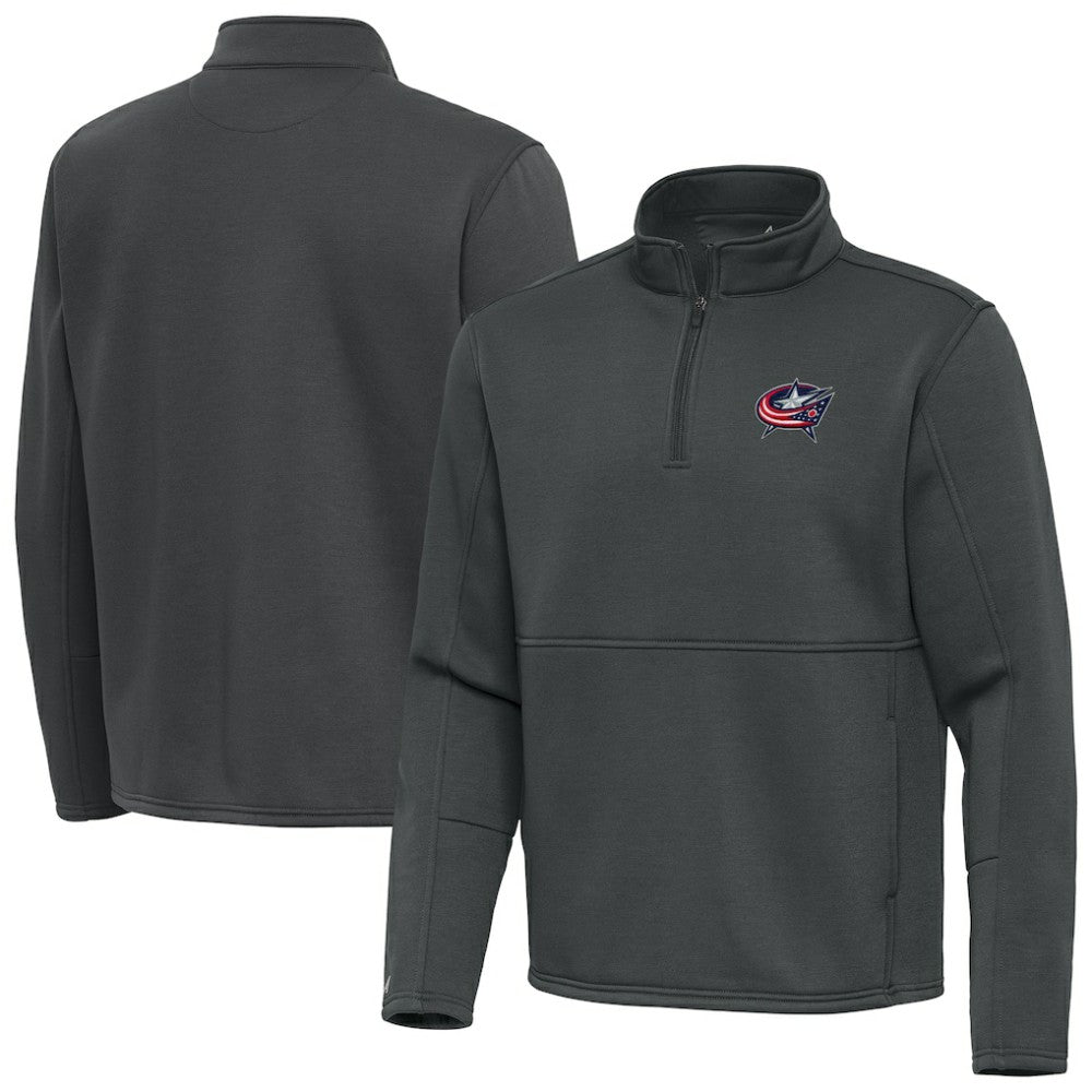 Columbus Blue Jackets Antigua Twist Quarter-Zip Pullover Jacket - Silver | US 202264700