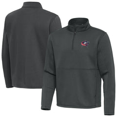 Columbus Blue Jackets Antigua Twist Quarter-Zip Pullover Jacket - Silver | US 202264700
