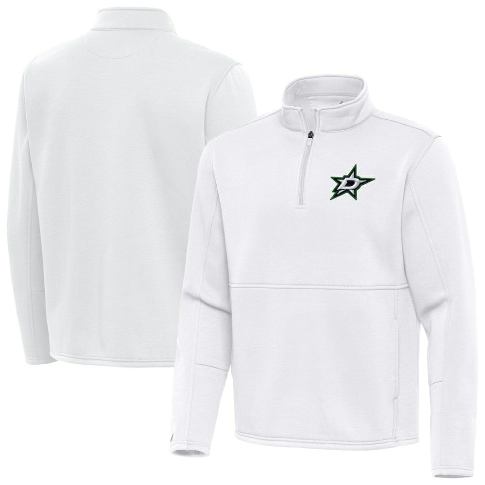 Dallas Stars Antigua Twist Quarter-Zip Pullover Jacket - White | US 202264702