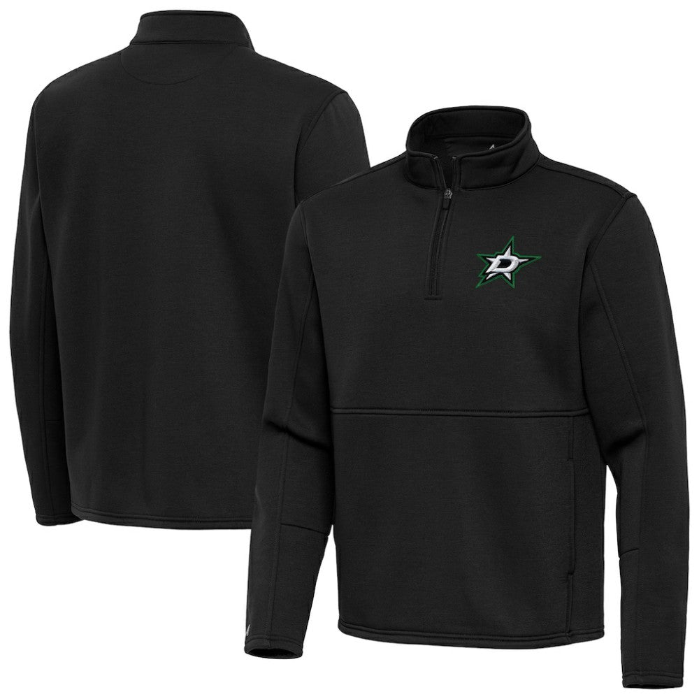 Dallas Stars Antigua Twist Quarter-Zip Pullover Jacket - Black | US 202264703