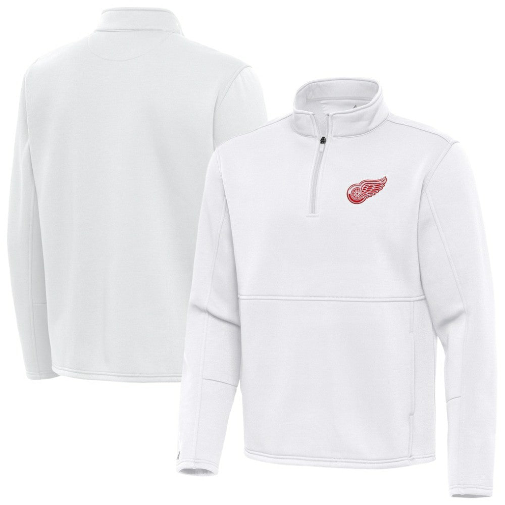 Detroit Red Wings Antigua Twist Quarter-Zip Pullover Jacket - White | US 202264705