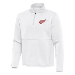 Detroit Red Wings Antigua Twist Quarter-Zip Pullover Jacket - White | US 202264705