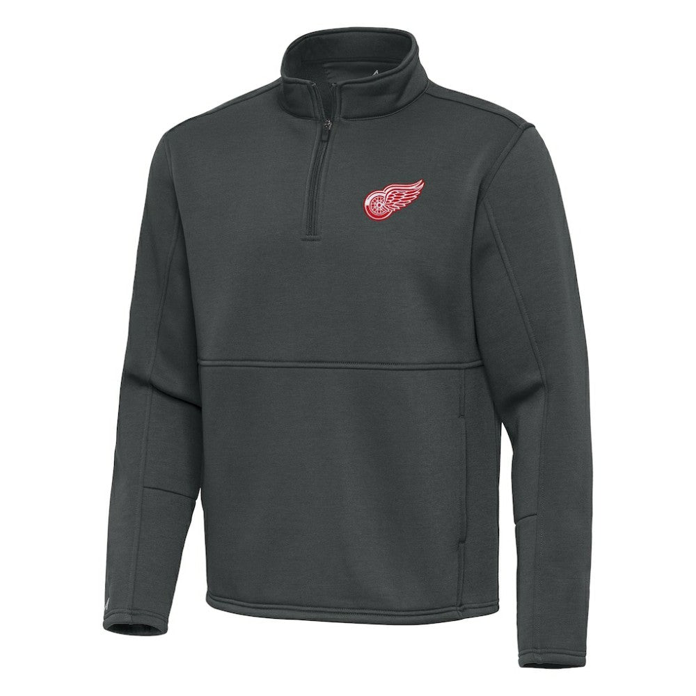 Detroit Red Wings Antigua Twist Quarter-Zip Pullover Jacket - Pewter | US 202264709