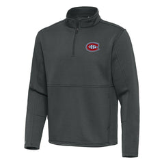 Montreal Canadiens Antigua Twist Quarter-Zip Pullover Jacket - Pewter | US 202264712