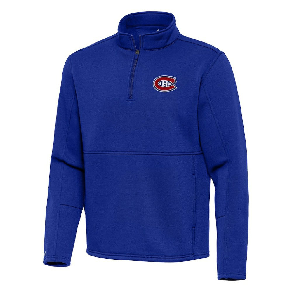 Montreal Canadiens Antigua Twist Quarter-Zip Pullover Jacket - Blue | US 202264715