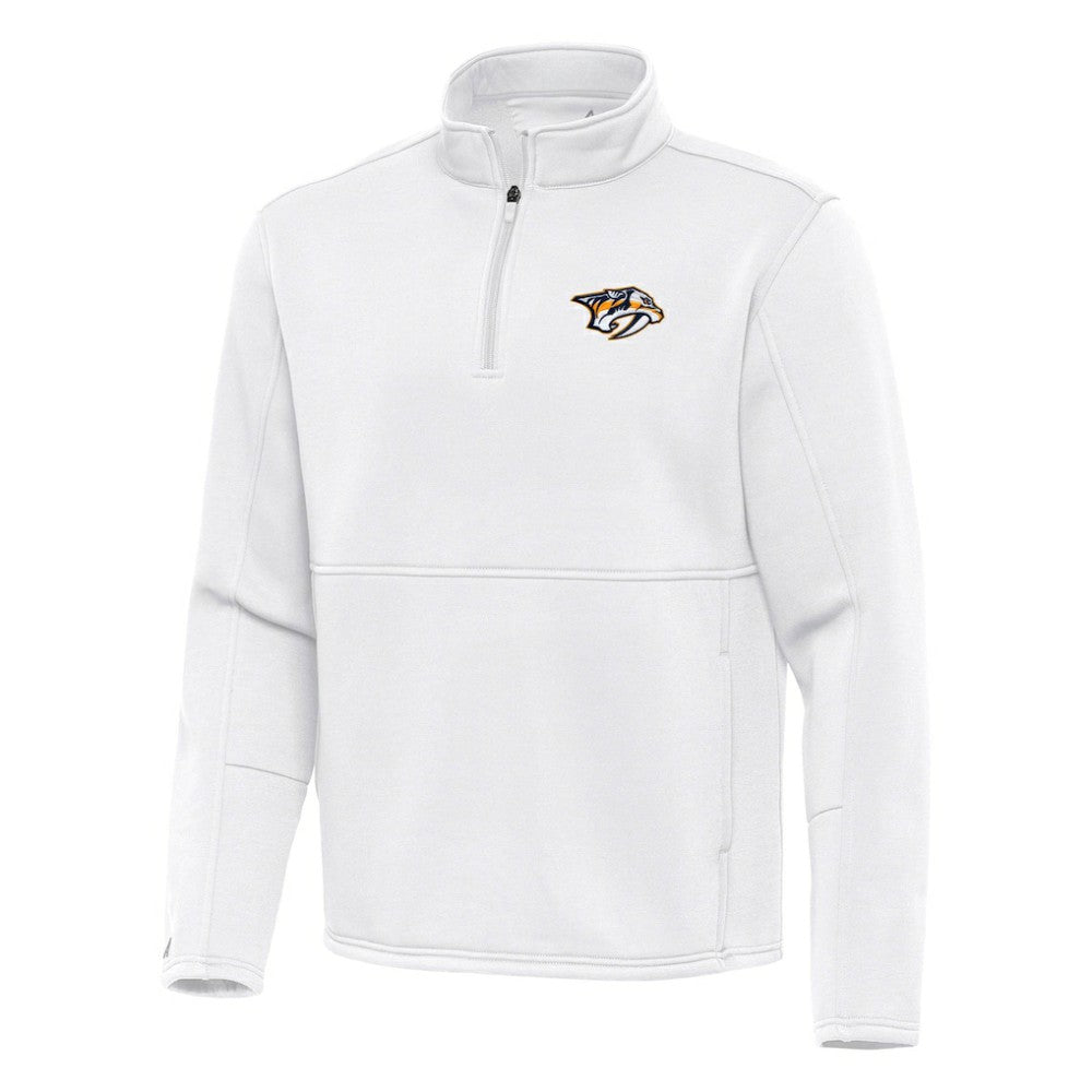 Nashville Predators Antigua Twist Quarter-Zip Pullover Jacket - White | US 202264717