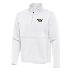Nashville Predators Antigua Twist Quarter-Zip Pullover Jacket - White | US 202264717