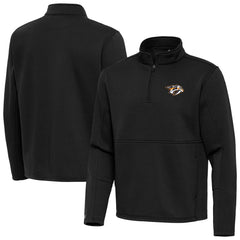 Nashville Predators Antigua Twist Quarter-Zip Pullover Jacket - Black | US 202264721