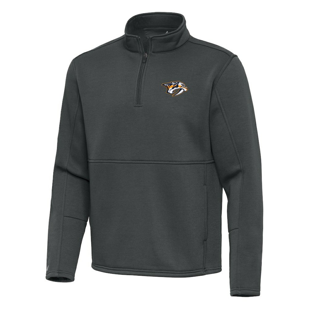 Nashville Predators Antigua Twist Quarter-Zip Pullover Jacket - Pewter | US 202264722