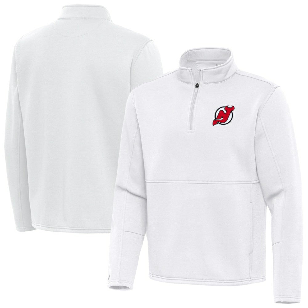 New Jersey Devils Antigua Twist Quarter-Zip Pullover Jacket - White | US 202264725