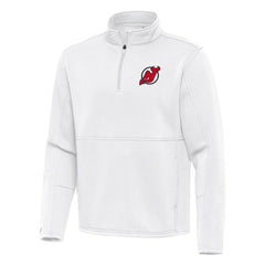 New Jersey Devils Antigua Twist Quarter-Zip Pullover Jacket - White | US 202264725