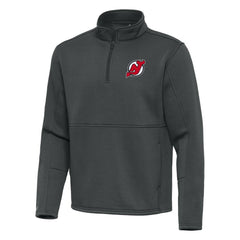 New Jersey Devils Antigua Twist Quarter-Zip Pullover Jacket - Pewter | US 202264729