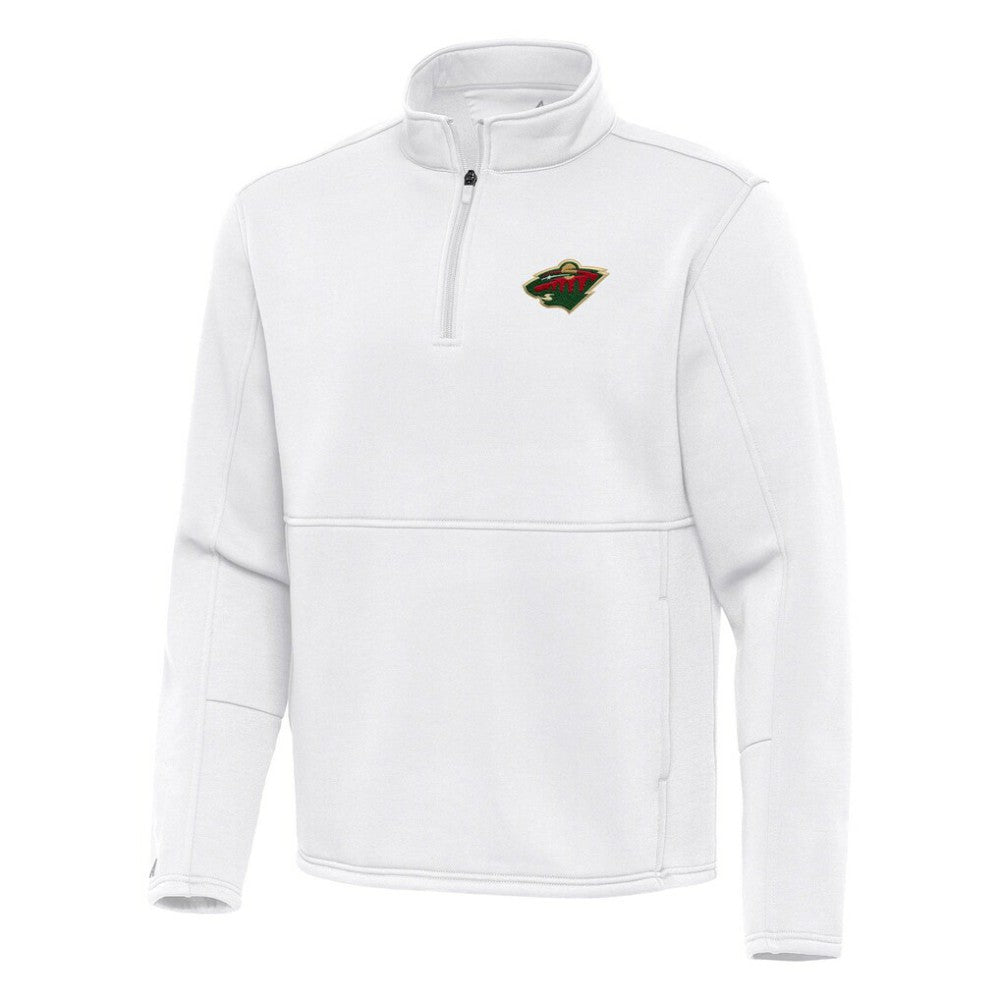 Minnesota Wild Antigua Twist Quarter-Zip Pullover Jacket - White | US 202264731