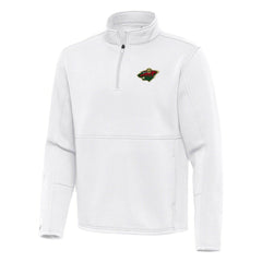 Minnesota Wild Antigua Twist Quarter-Zip Pullover Jacket - White | US 202264731
