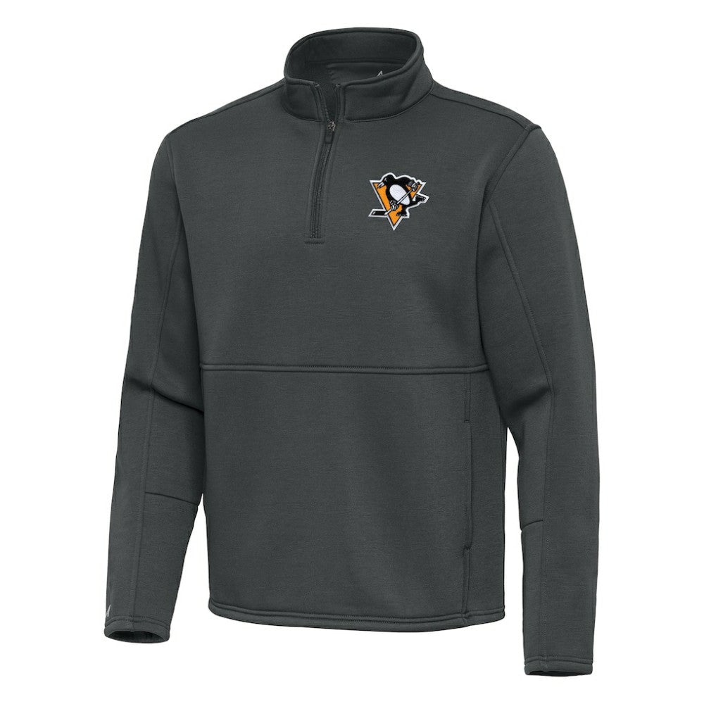 Pittsburgh Penguins Antigua Twist Quarter-Zip Pullover Jacket - Pewter | US 202264745