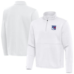 New York Rangers Antigua Twist Quarter-Zip Pullover Jacket - White | US 202264746