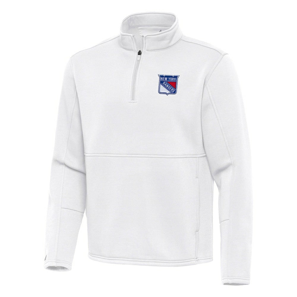 New York Rangers Antigua Twist Quarter-Zip Pullover Jacket - White | US 202264746