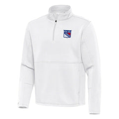 New York Rangers Antigua Twist Quarter-Zip Pullover Jacket - White | US 202264746