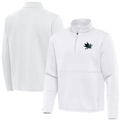 San Jose Sharks Antigua Twist Quarter-Zip Pullover Jacket - White | US 202264747