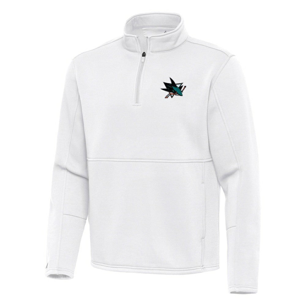 San Jose Sharks Antigua Twist Quarter-Zip Pullover Jacket - White | US 202264747