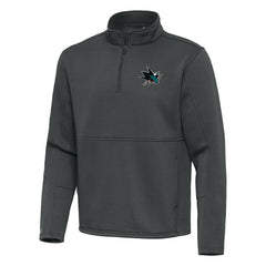 San Jose Sharks Antigua Twist Quarter-Zip Pullover Jacket - Pewter | US 202264753