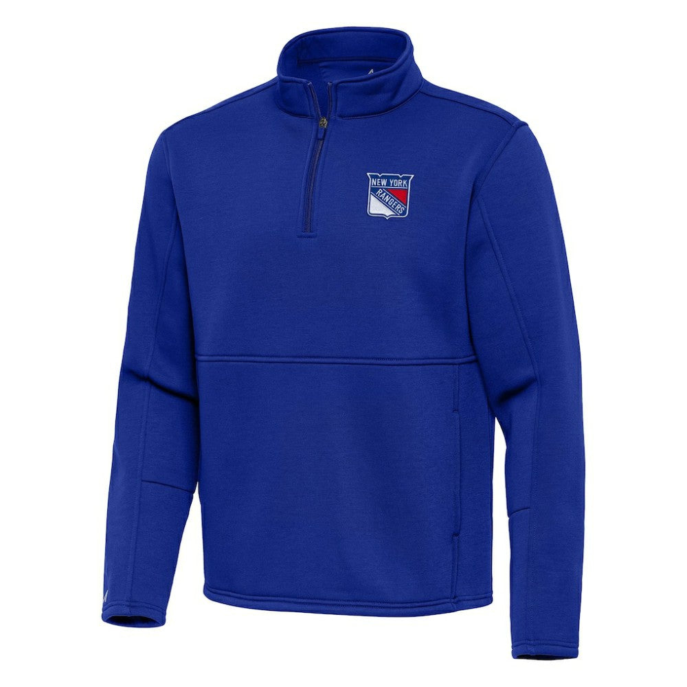 New York Rangers Antigua Twist Quarter-Zip Pullover Jacket - Blue | US 202264759