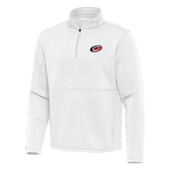 Carolina Hurricanes Antigua Twist Quarter-Zip Pullover Jacket - White | US 202264760