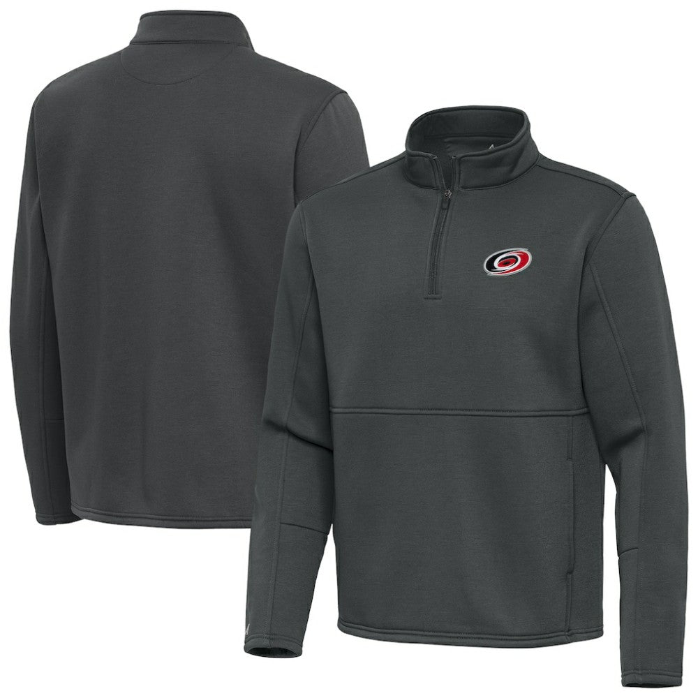 Carolina Hurricanes Antigua Twist Quarter-Zip Pullover Jacket - Silver | US 202264769