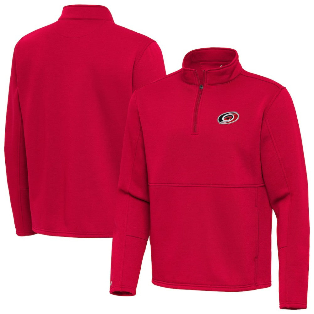 Carolina Hurricanes Antigua Twist Quarter-Zip Pullover Jacket - Red | US 202264770