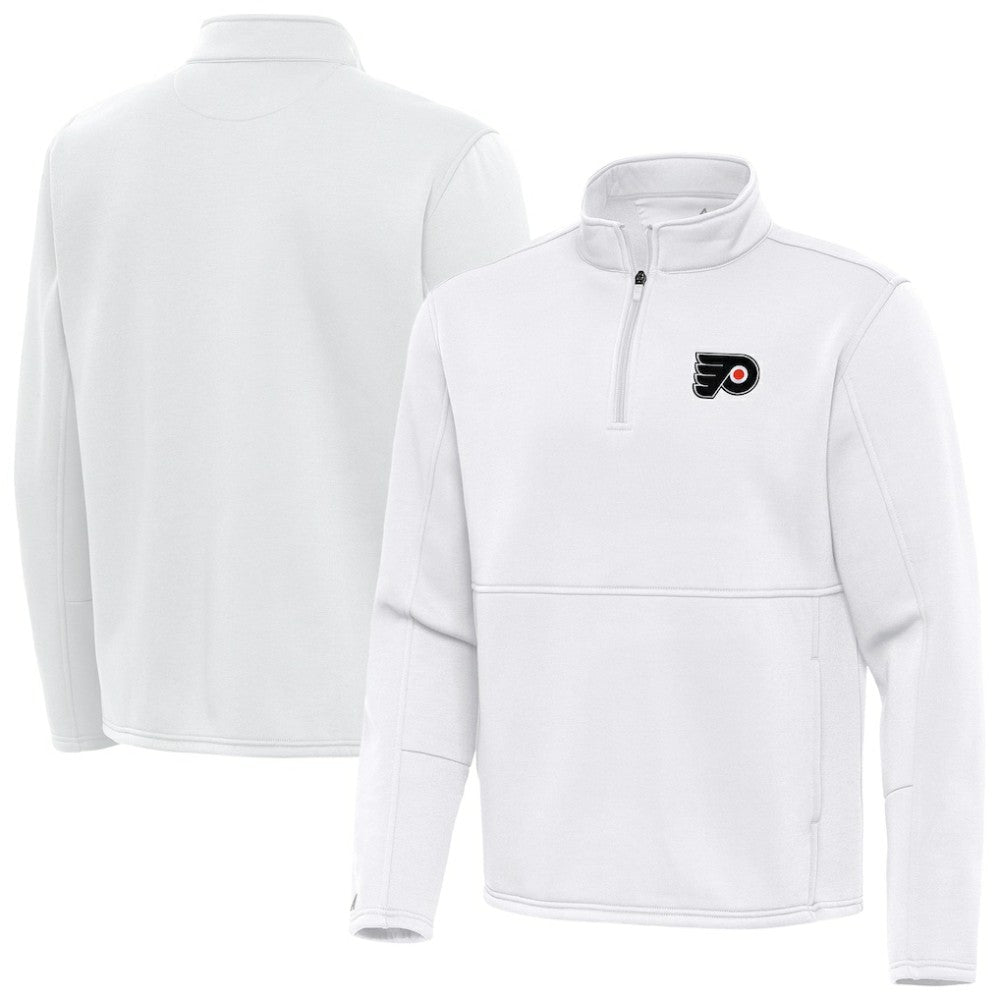 Philadelphia Flyers Antigua Twist Quarter-Zip Pullover Jacket - White | US 202264771