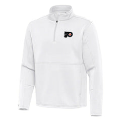 Philadelphia Flyers Antigua Twist Quarter-Zip Pullover Jacket - White | US 202264771