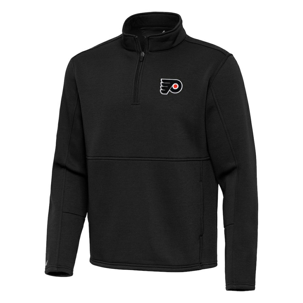 Philadelphia Flyers Antigua Twist Quarter-Zip Pullover Jacket - Black | US 202264773